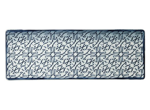 SHABBY CHIC sushitallerken 300x100mm Dekor: Blå Gradert, Shabby Chic nr 6